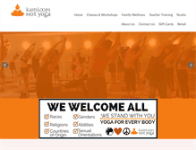 Tablet Screenshot of kamloopshotyoga.com
